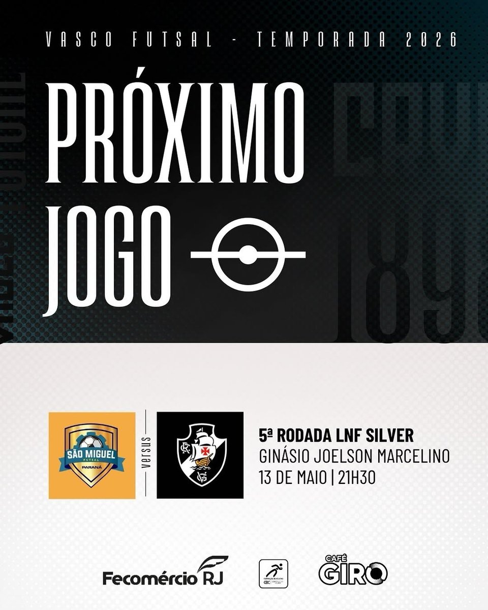 vasco futsal quadra jogadores