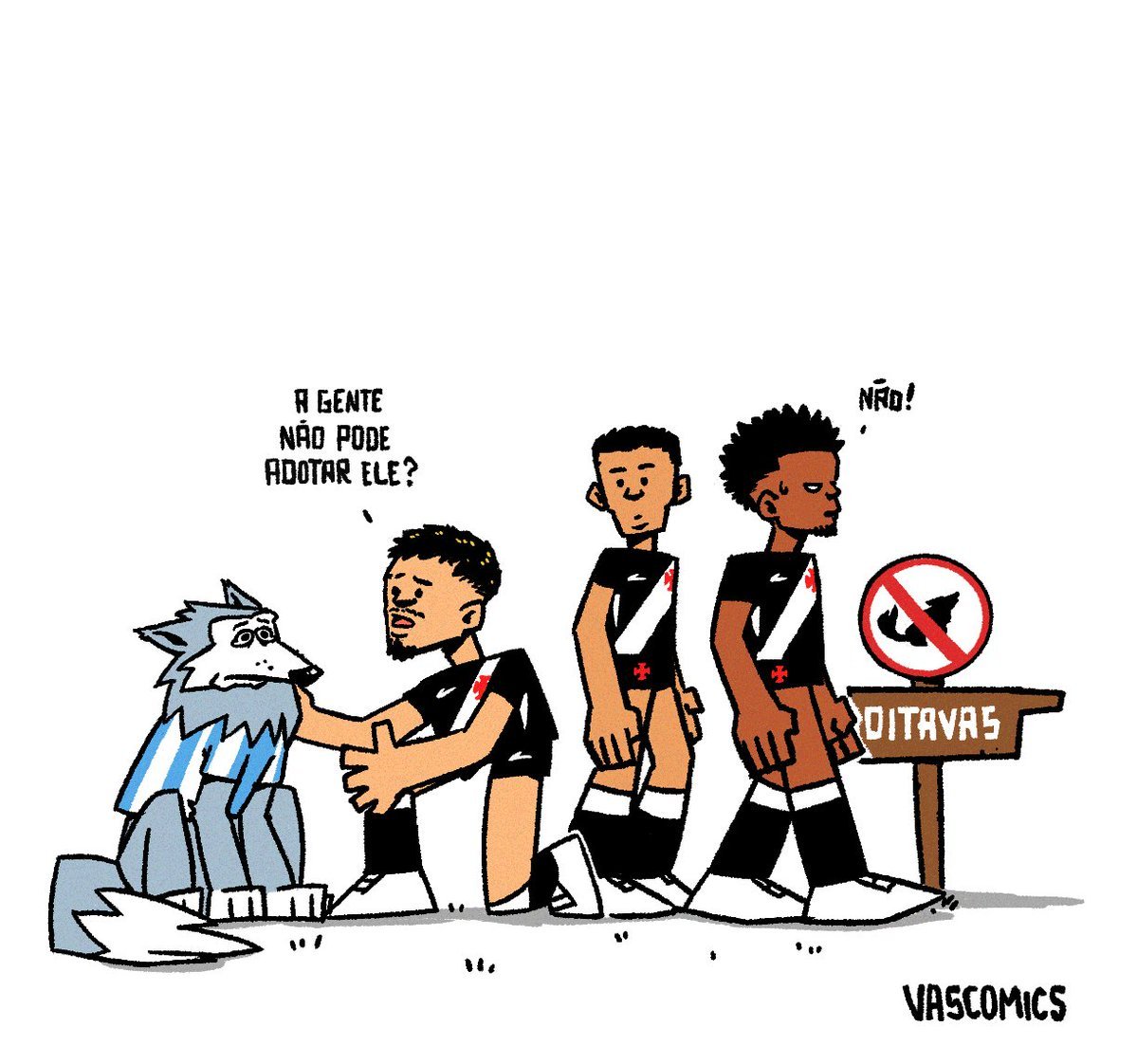Vasco charge ilustração