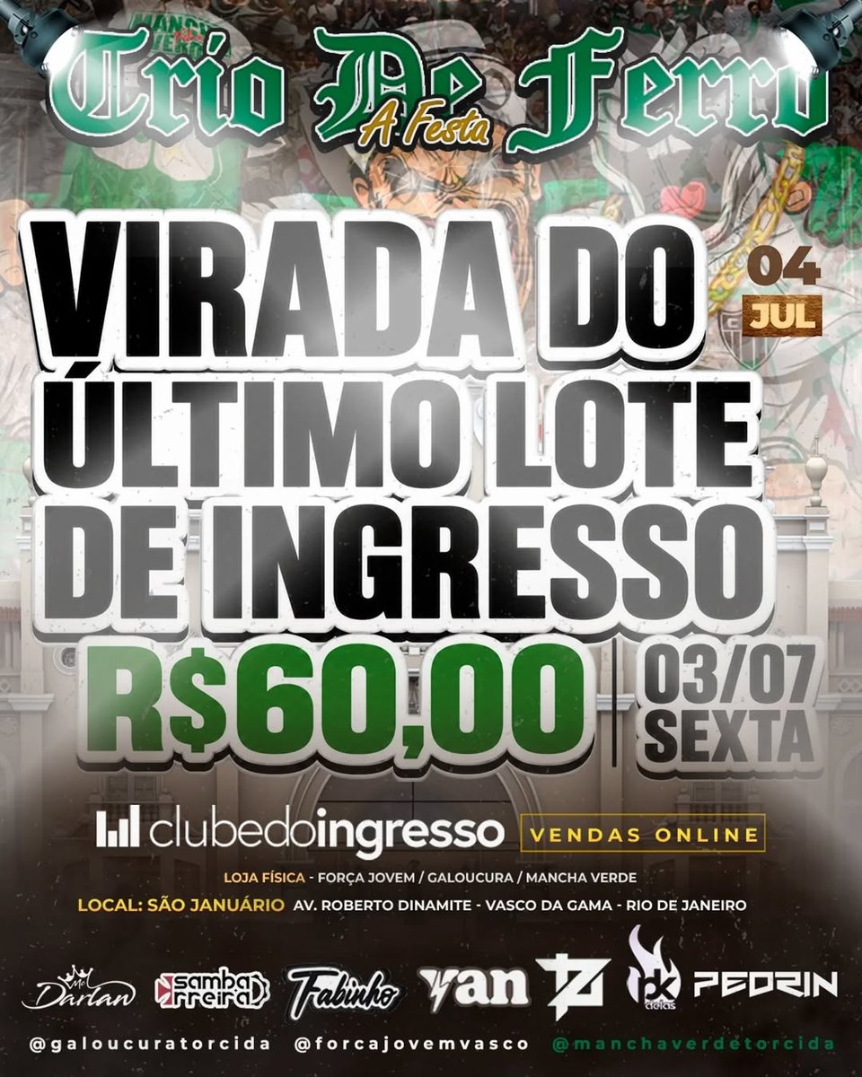 torcida força jovem vasco são januário